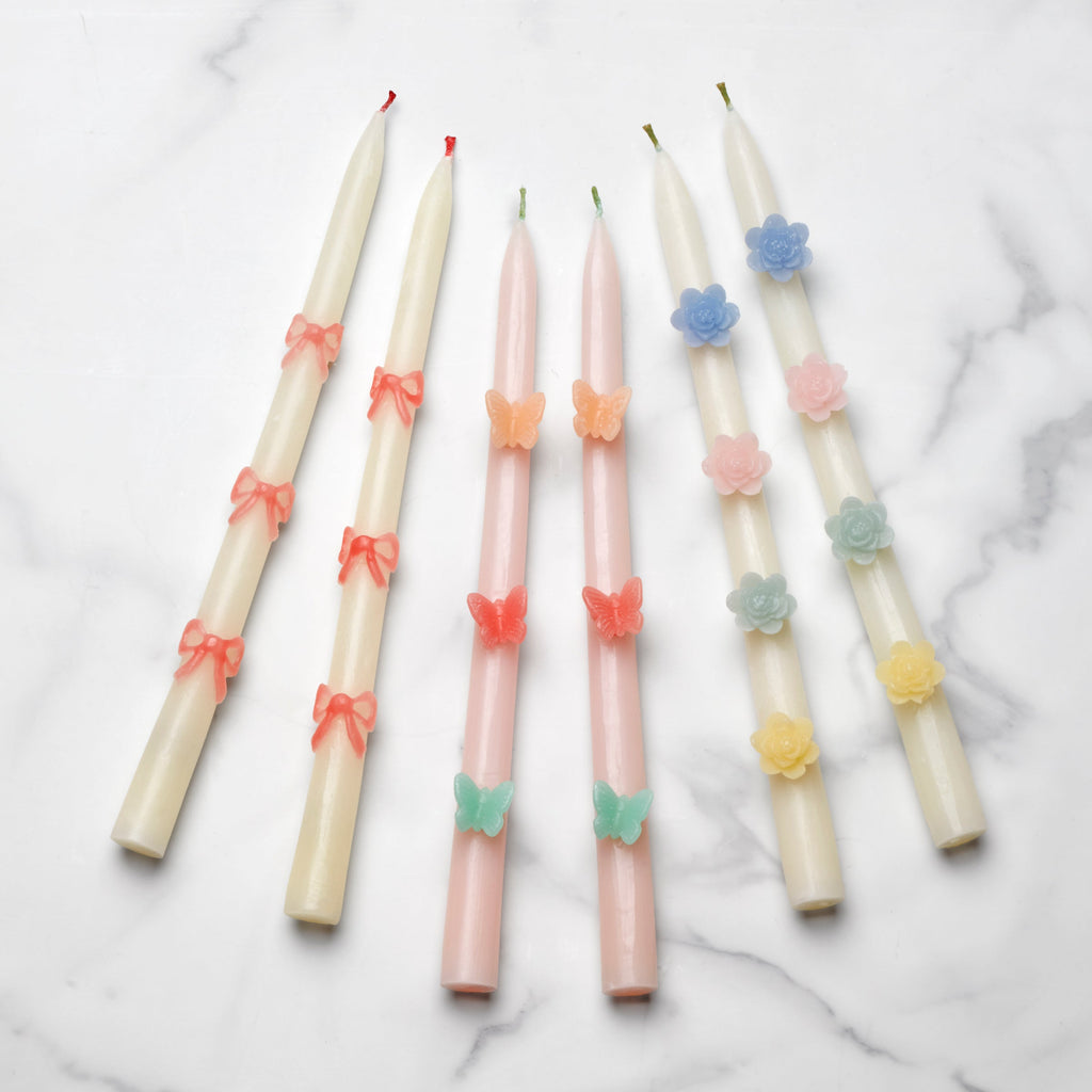Butterfly Taper Candles, Set of 2