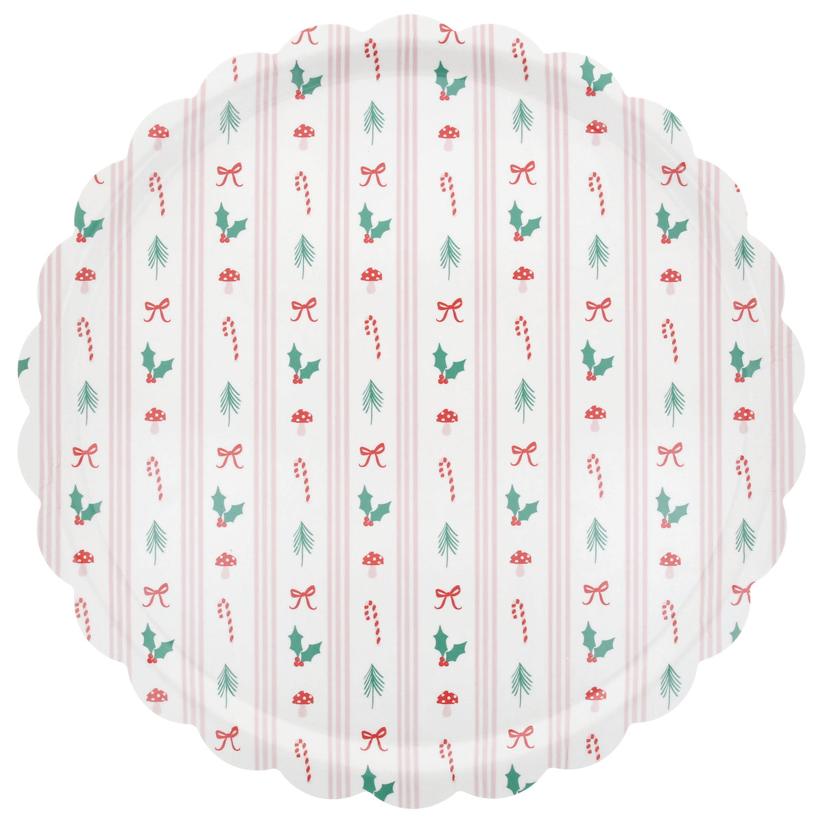 Festive Icon Stripes Large Tray