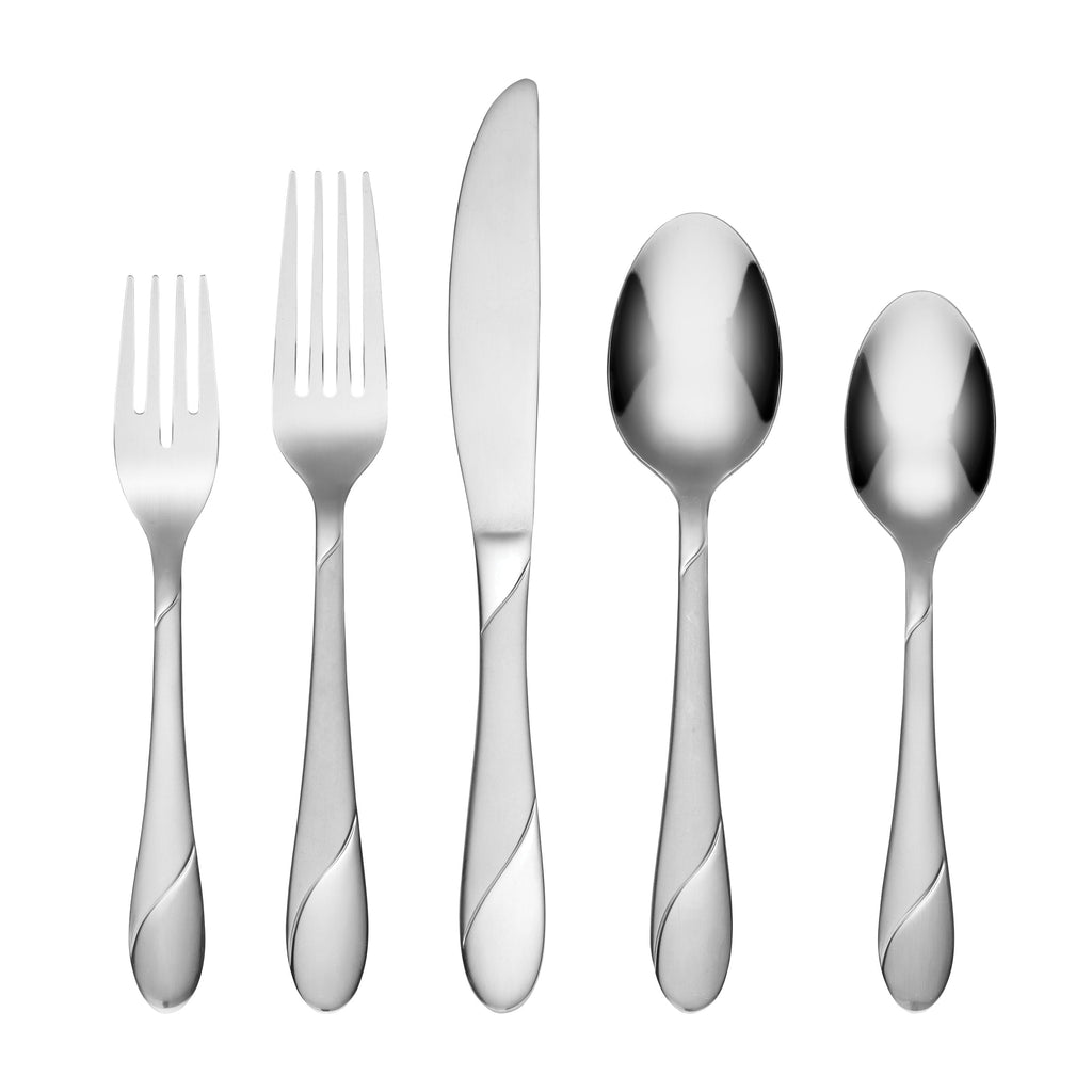 Swirl Sand 89-Piece Flatware Set