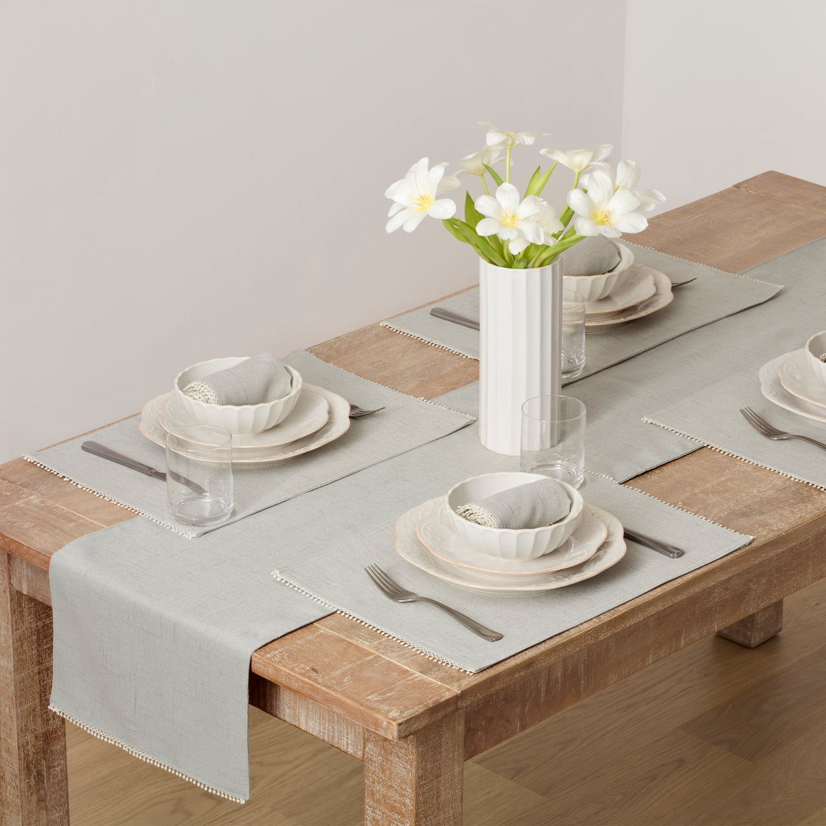 French Perle Dove Grey 13x19 Placemat