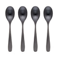 Eliana Black Satin Dinner Spoons, Set of 4