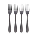 Eliana Black Satin Salad Forks, Set of 4