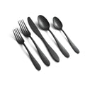 Delia Black Satin 20-Piece Flatware Set