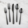 Quinn Black Sand Mirror 20-Piece Flatware Set