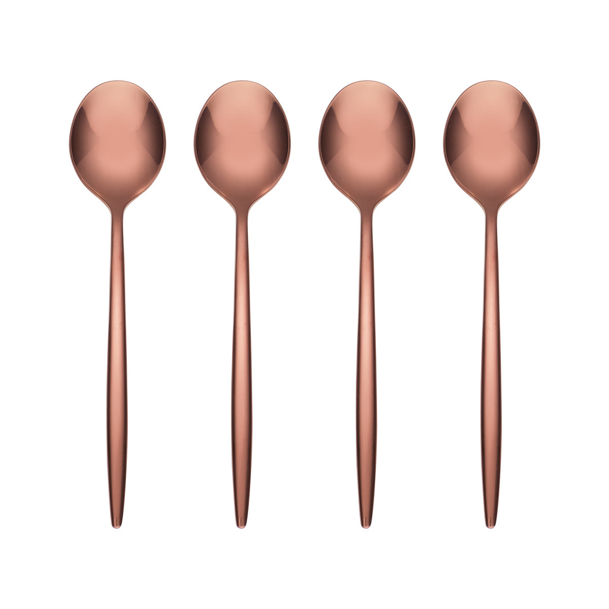 Gaze Copper Mirror Demitasse Spoons, Set of 4