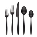 Nylah Black Satin 20-Piece Flatware Set