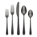 Rafael Black Satin 20-Piece Flatware Set