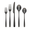 Rise Black Satin 20-Piece Flatware Set