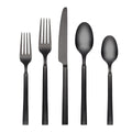 Gailann Black Satin 20-Piece Flatware Set