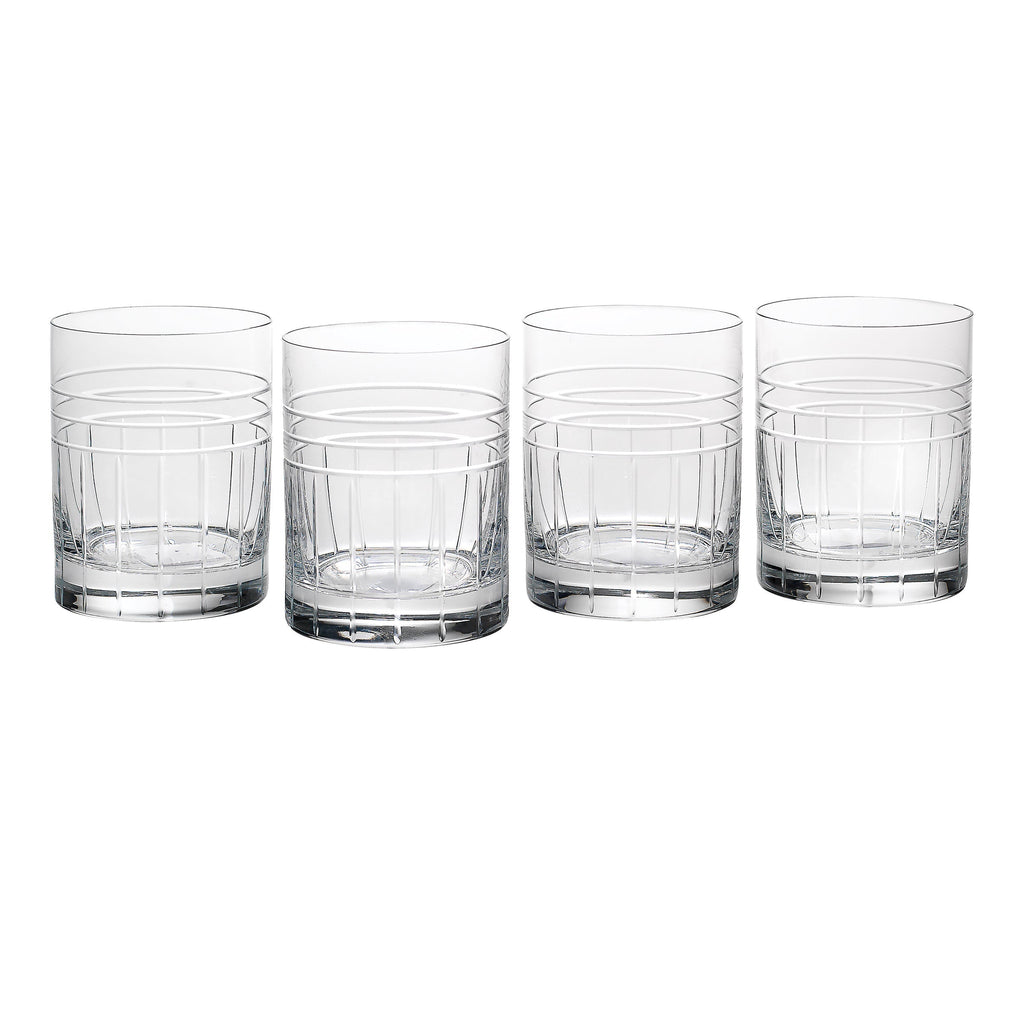 Tempo Crystal Double Old-Fashioned Glasses, Set of 4