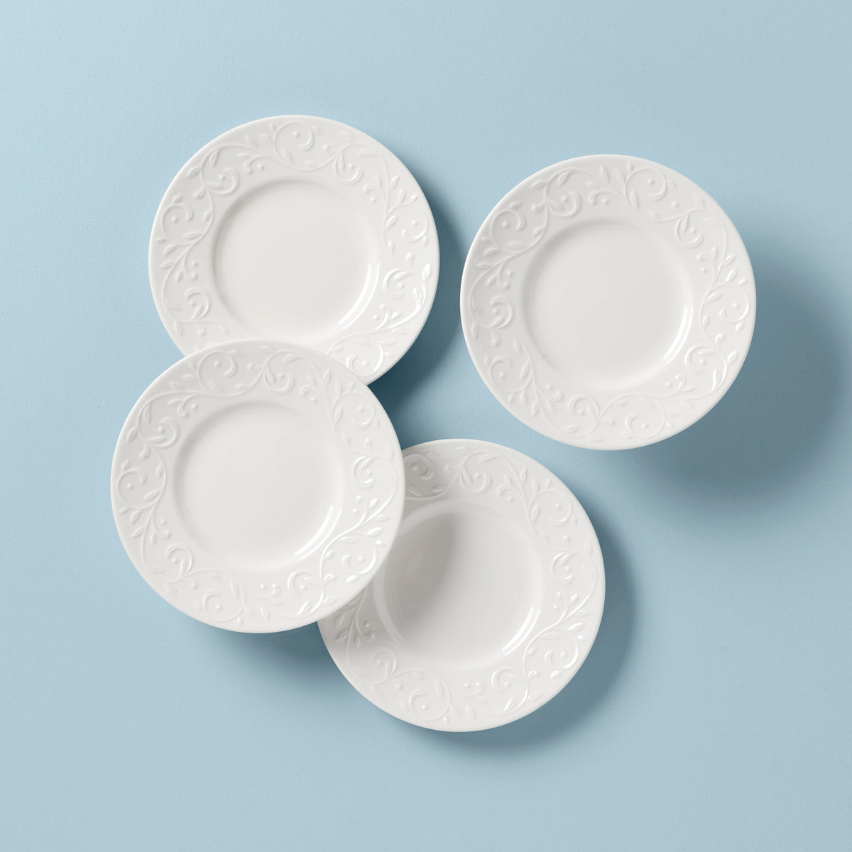 Opal Innocence Carved 4-Piece Plate Set