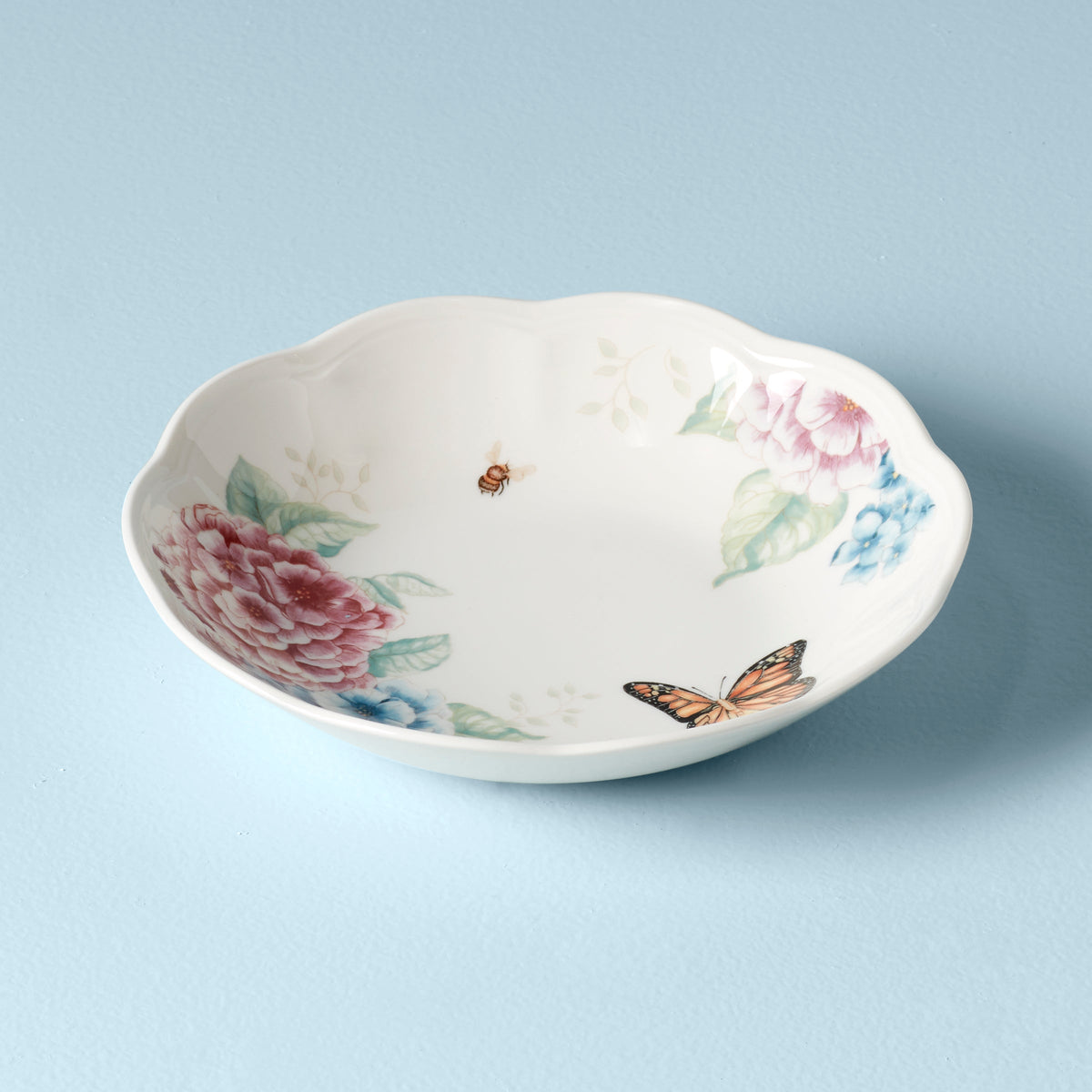 Butterfly Meadow Hydrangea Pasta Bowl