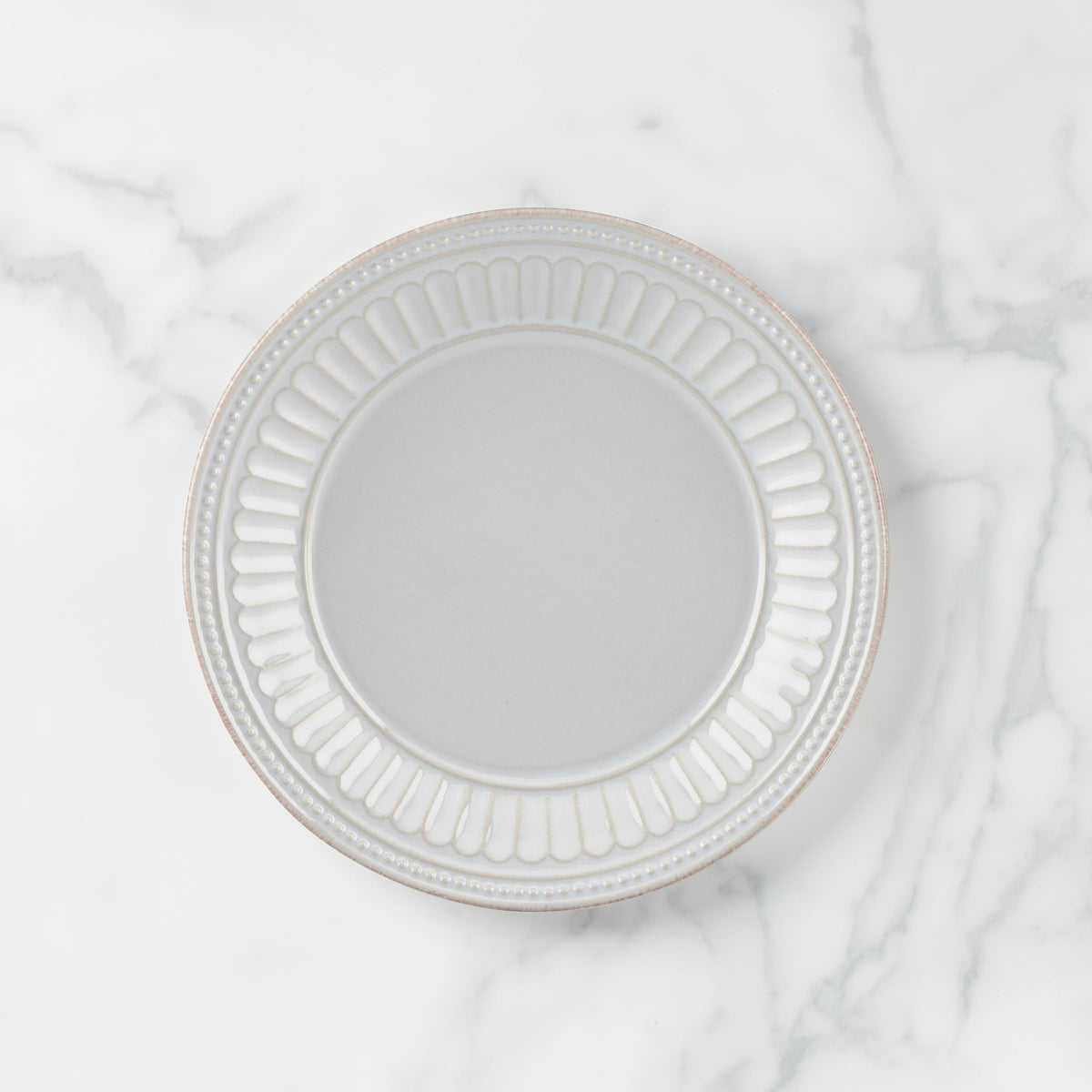 French Perle Groove Dove Dessert Plate