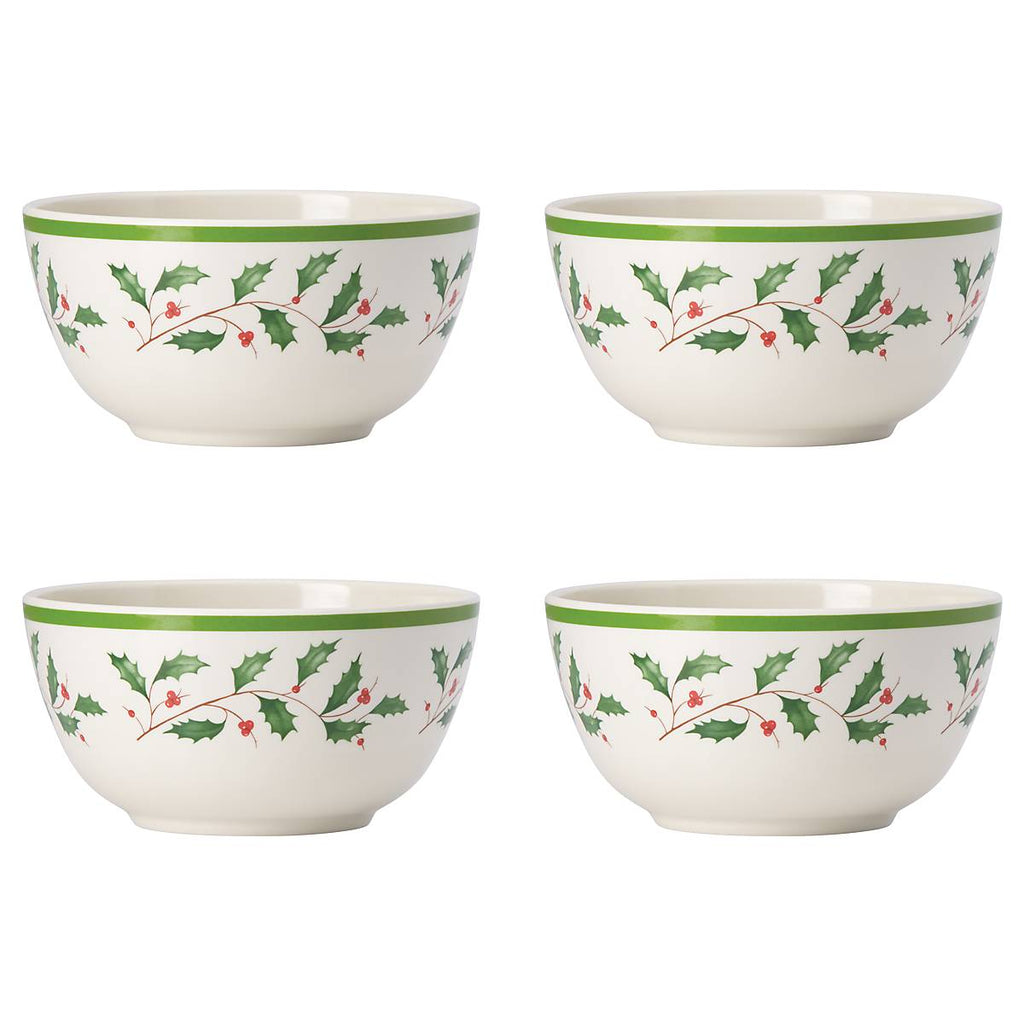 Holiday Melamine All-Purpose Bowls, Set of 4