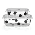 Deco Dot 2-Piece  Rectagular Storage Set