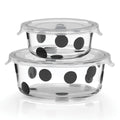 Deco Dot 2-Piece Round Food Storage Set