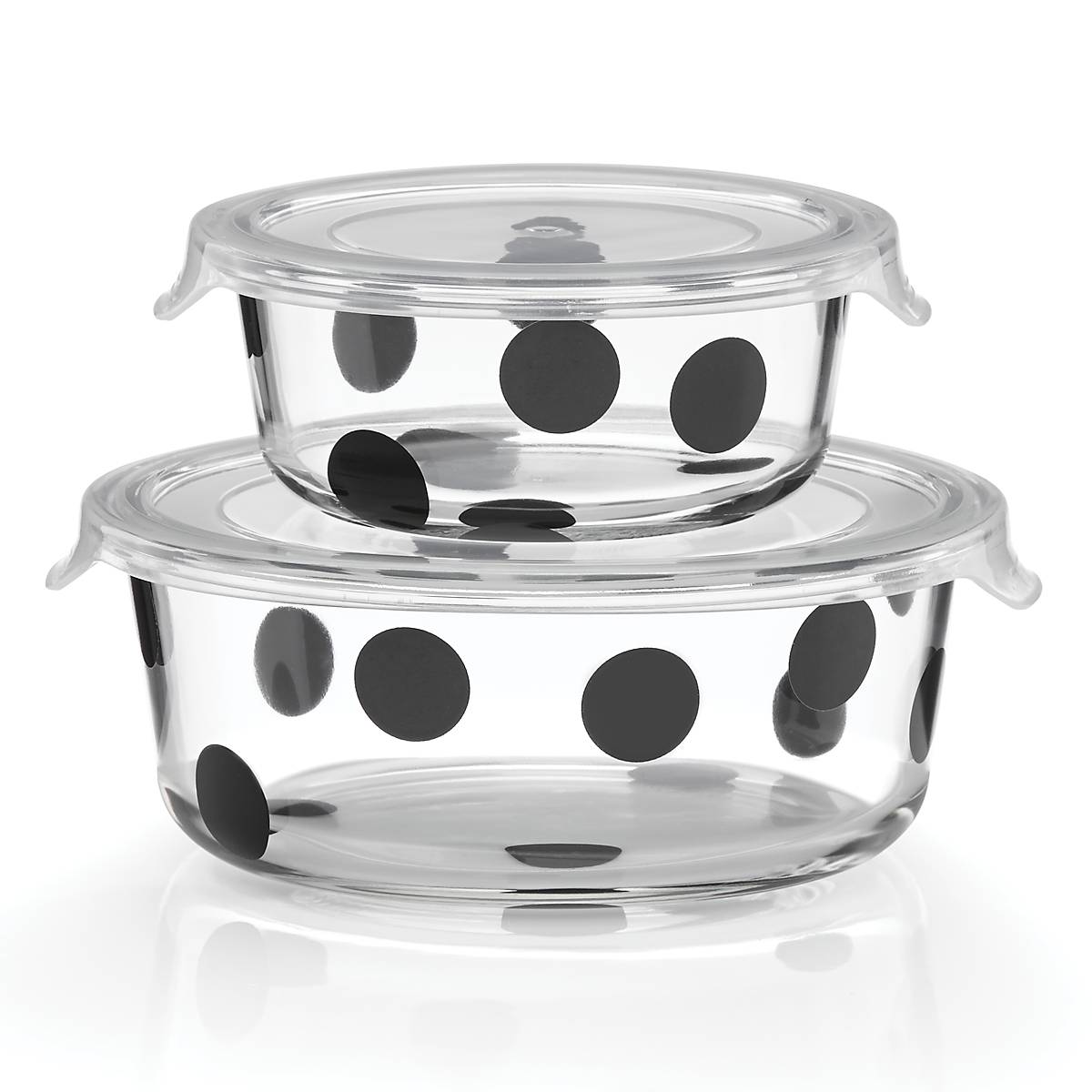Deco Dot 2-Piece Round Food Storage Set