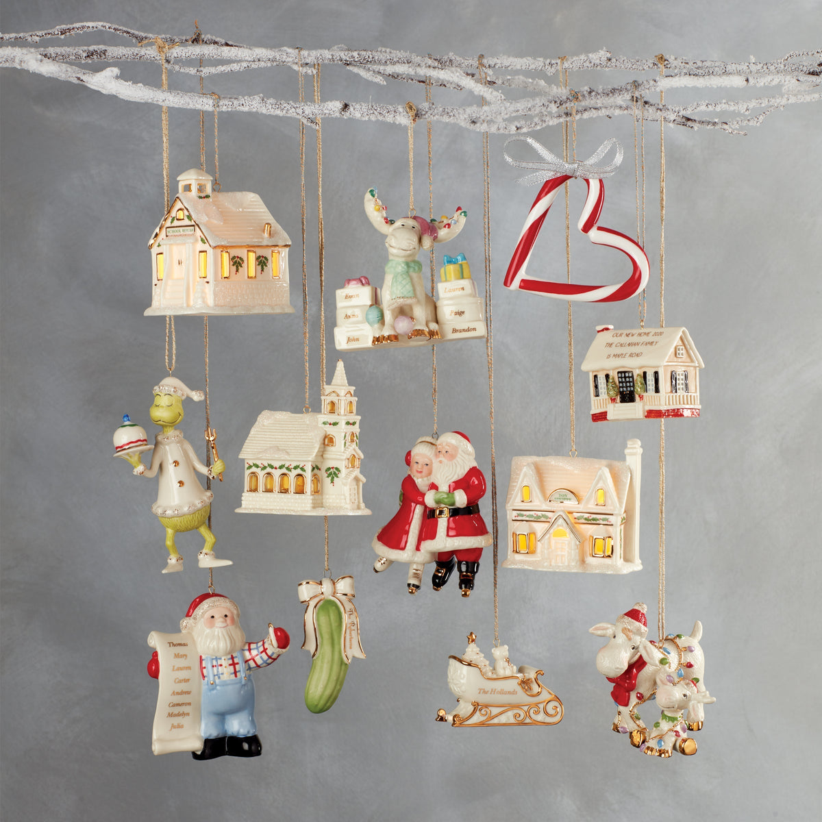 Christmas Village Church Lit Ornament