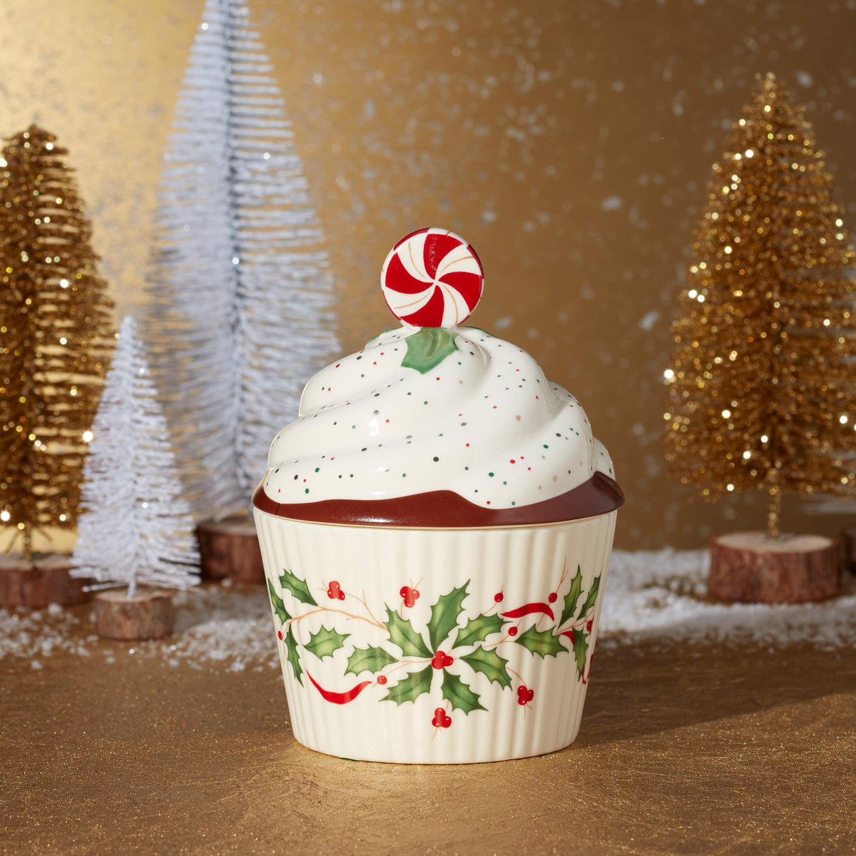 Holiday Bakeshop Cupcake Candy Dish