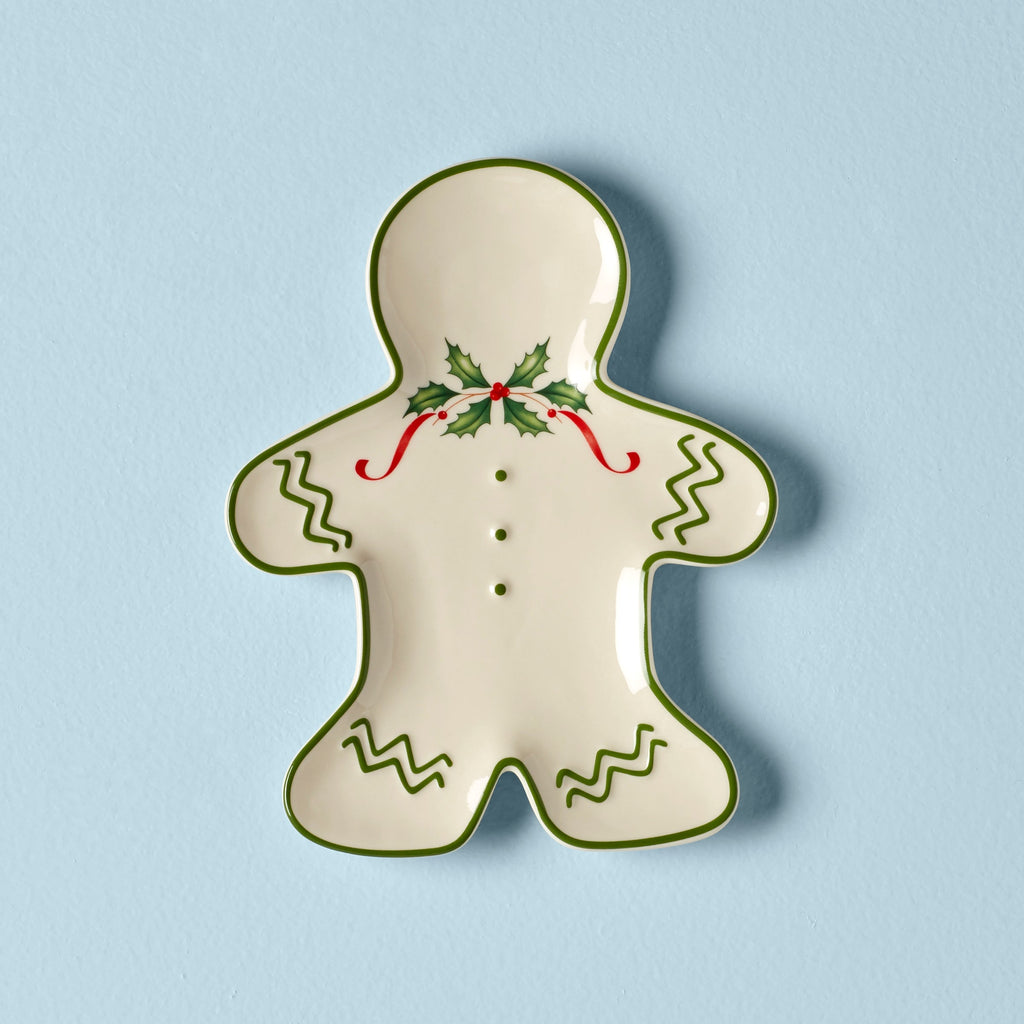Holiday Gingerbread Man Accent Plate