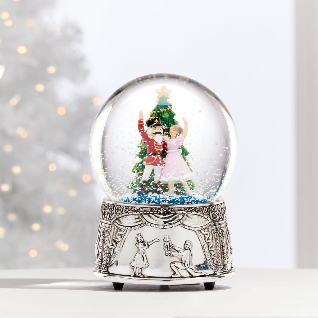 Nutcracker Suite Silverplate Musical Snow Globe