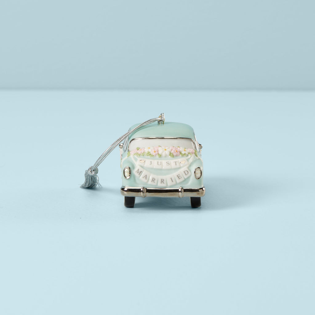 Personalized Just Married Car Ornament