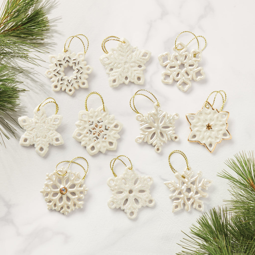 Snowflake 10-Piece Mini Ornament Set