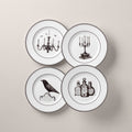 Vintage Halloween Dessert Plates, Set of 4