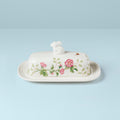 Butterfly Meadow Bunny Covered Butter Dish