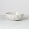 French Perle Scallop White Serving Bowl