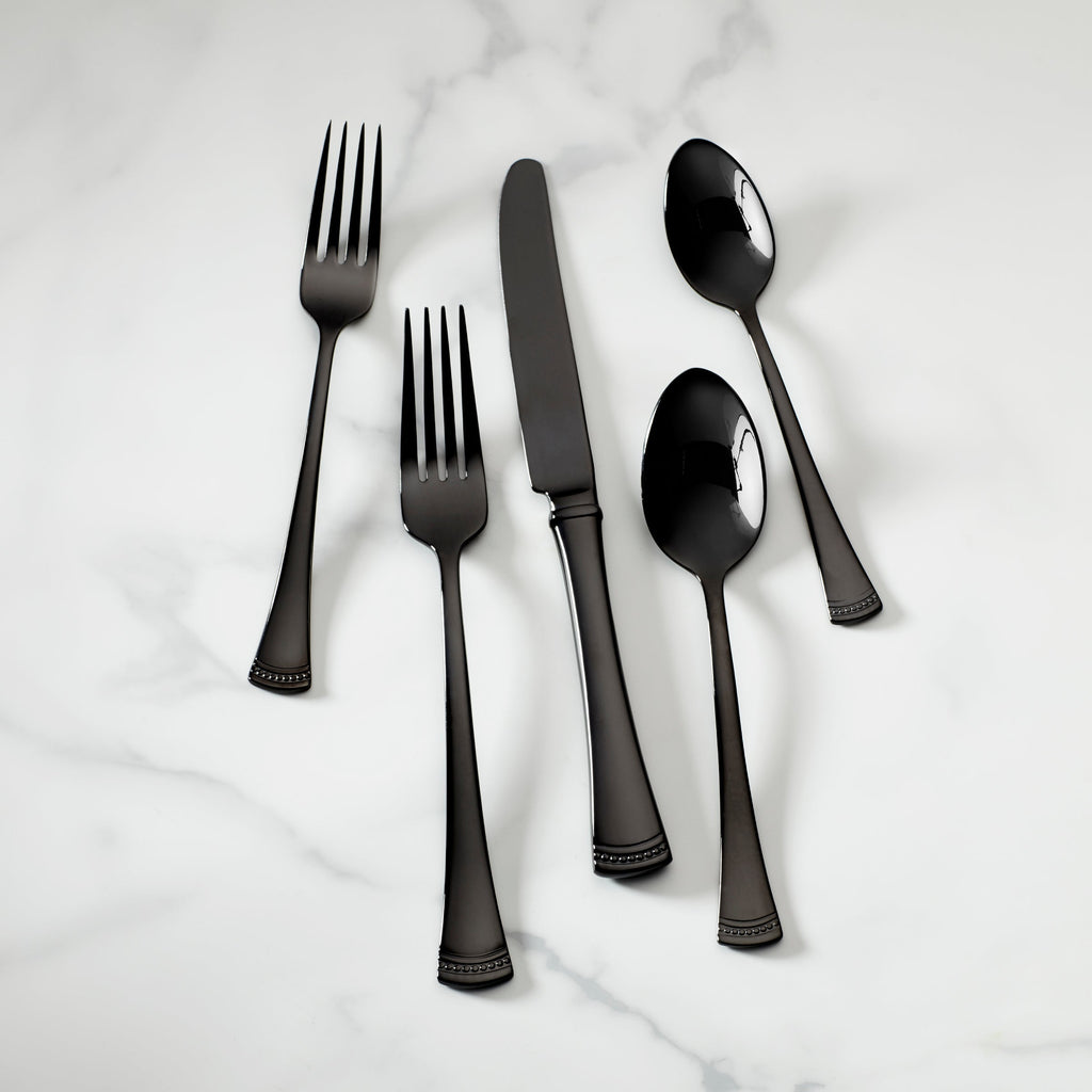 Portola Black Mirror 20-Piece Flatware Set