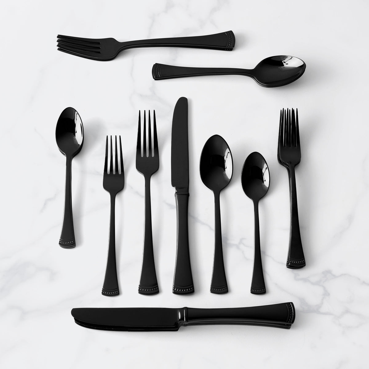 Portola Black Mirror 20-Piece Flatware Set