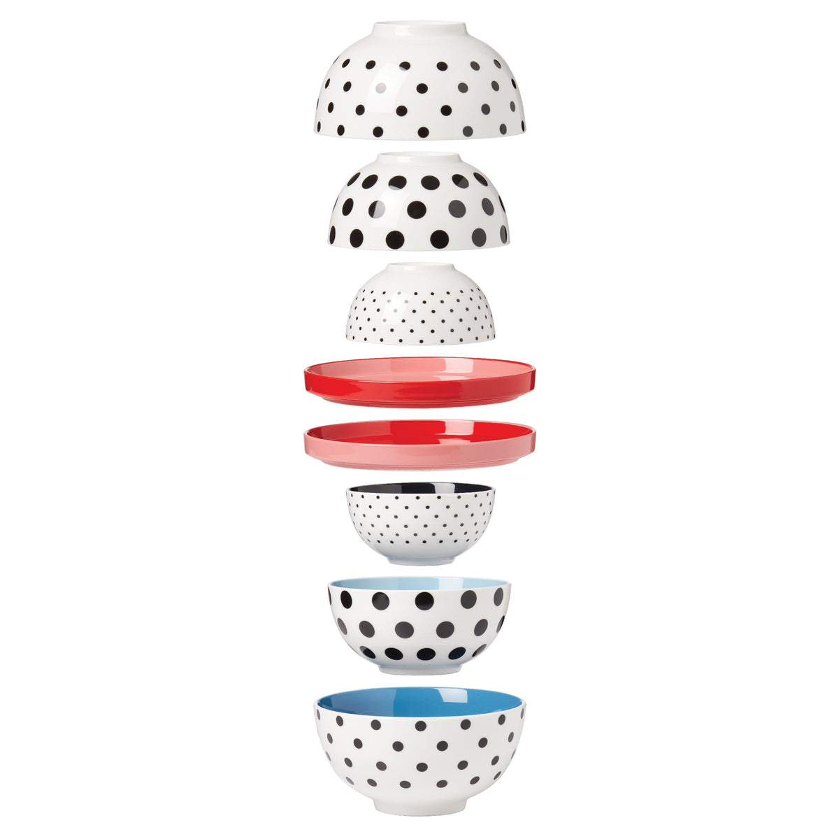On The Spot 8-Piece Nesting Dinnerware Set