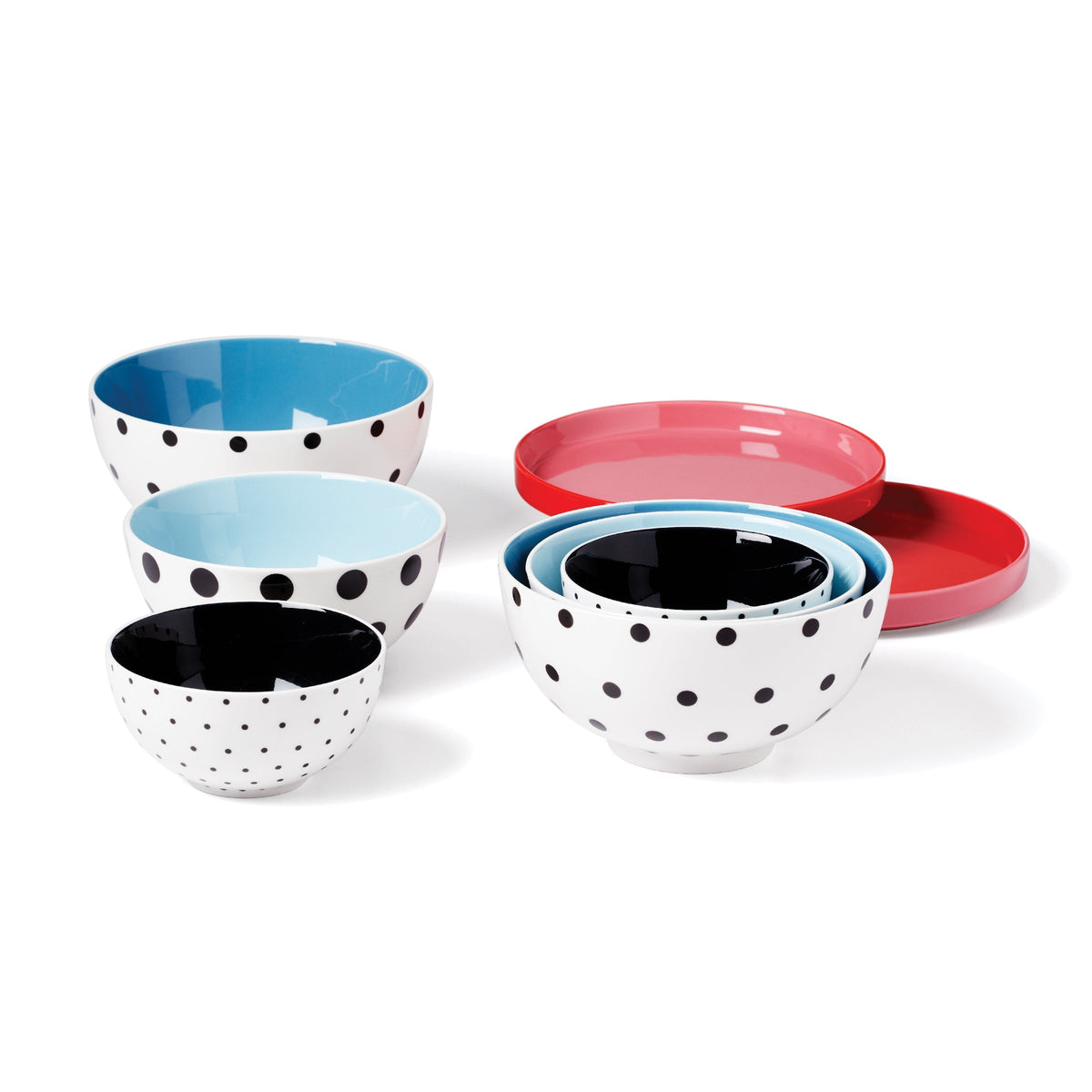 On The Spot 8-Piece Nesting Dinnerware Set