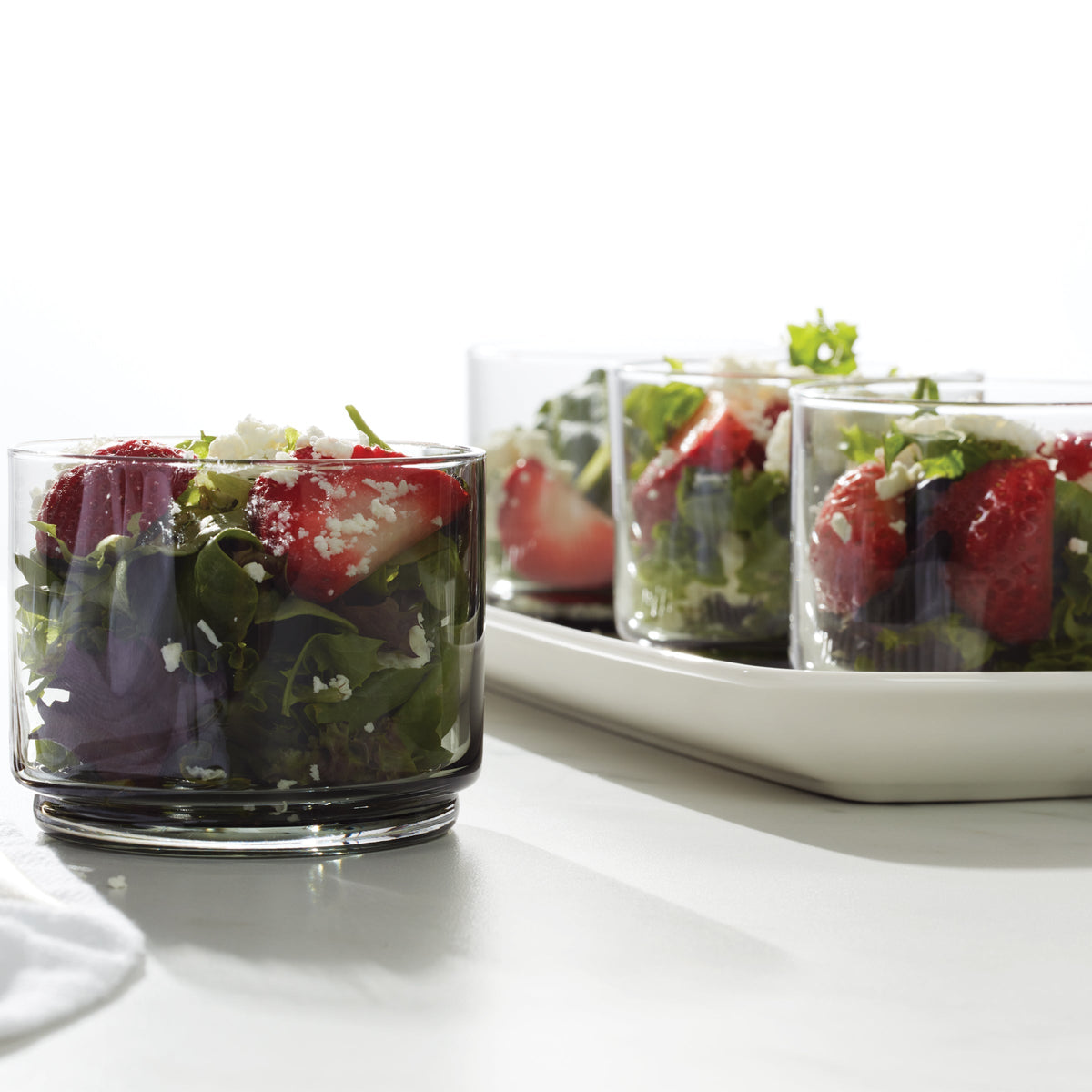 Tuscany Classics Stackable Smoke Short Glasses,  Set of 4