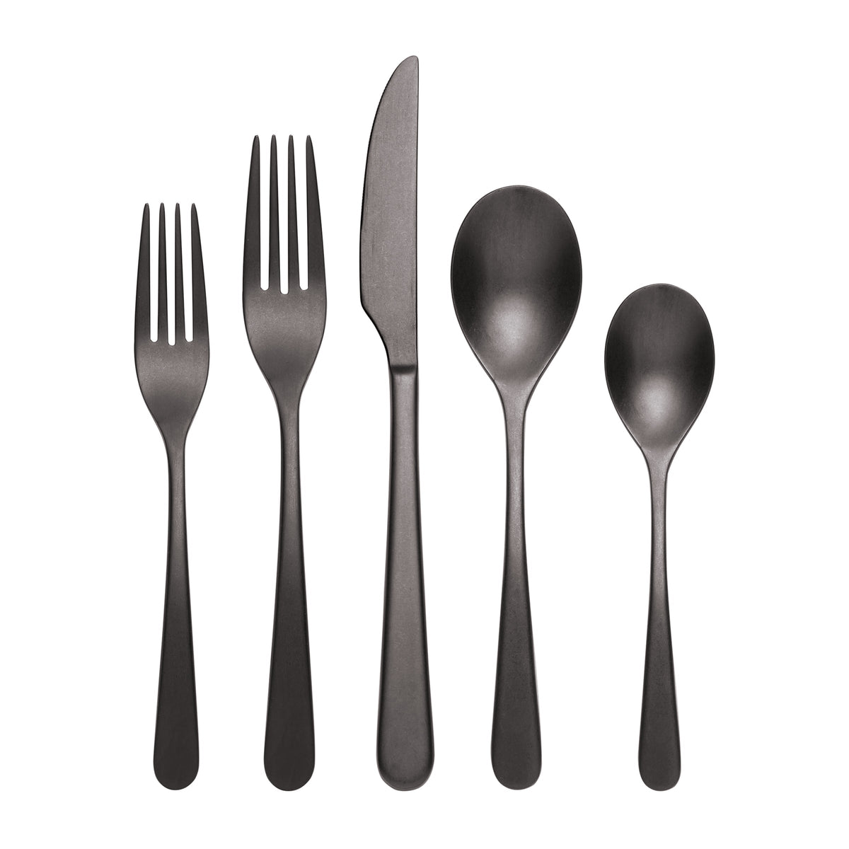 Kenbrook Black Vintage 20-Piece Flatware Set