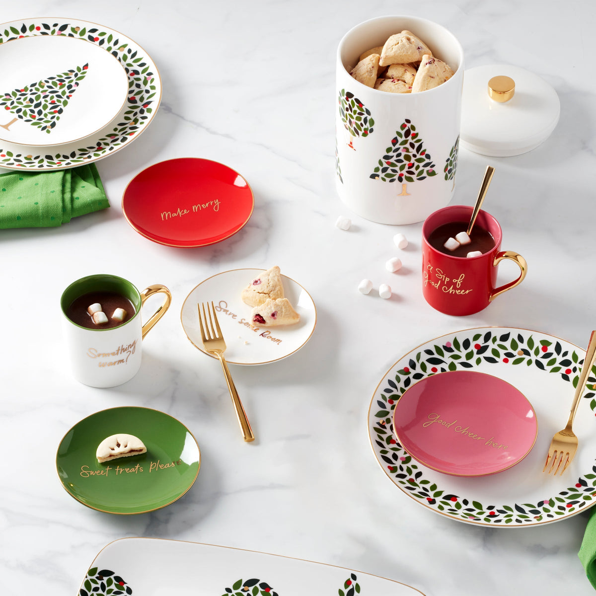 Evergreen Dinner Plates, Set of 4