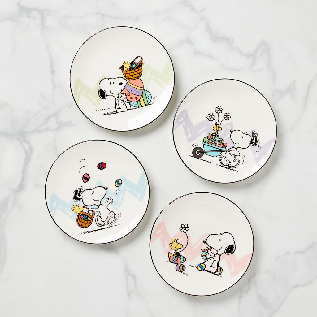 Snoopy Easter Accent Plates, Set of 4