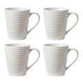 Ridge White Mugs, Set of 4