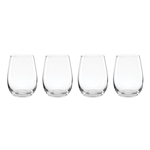5 O'Clock Stemless Wine Glasses, Set of 4