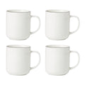 24 Seven Black Rim Mugs, Set of 4