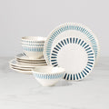 Artisanal Stripe 12-Piece Dinnerware Set