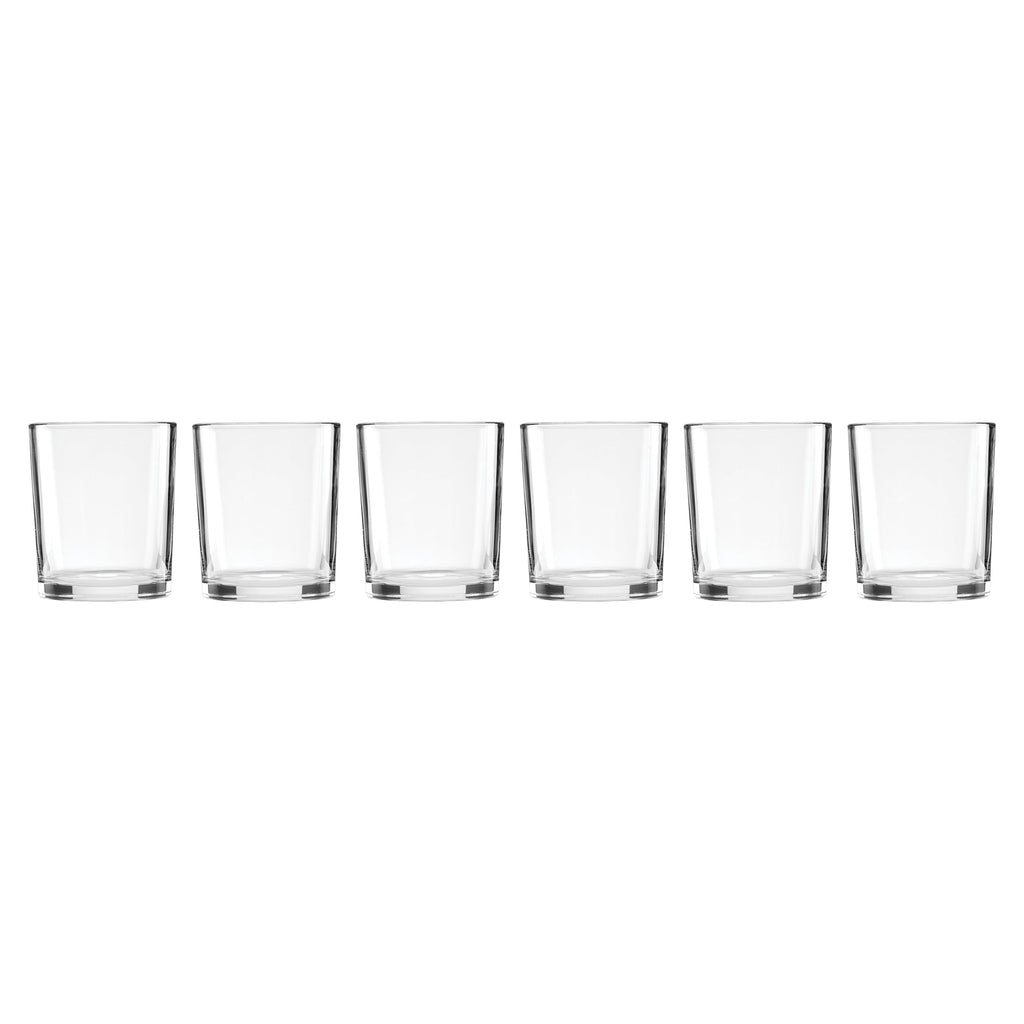Merry & Bright Stackable Clear Tall Glasses, Set of 6