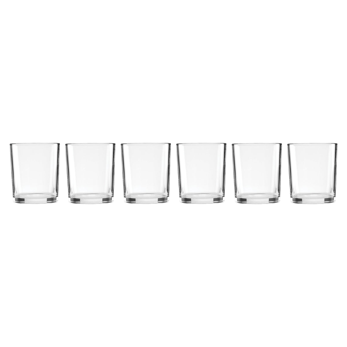 Merry & Bright Stackable Clear Tall Glasses, Set of 6