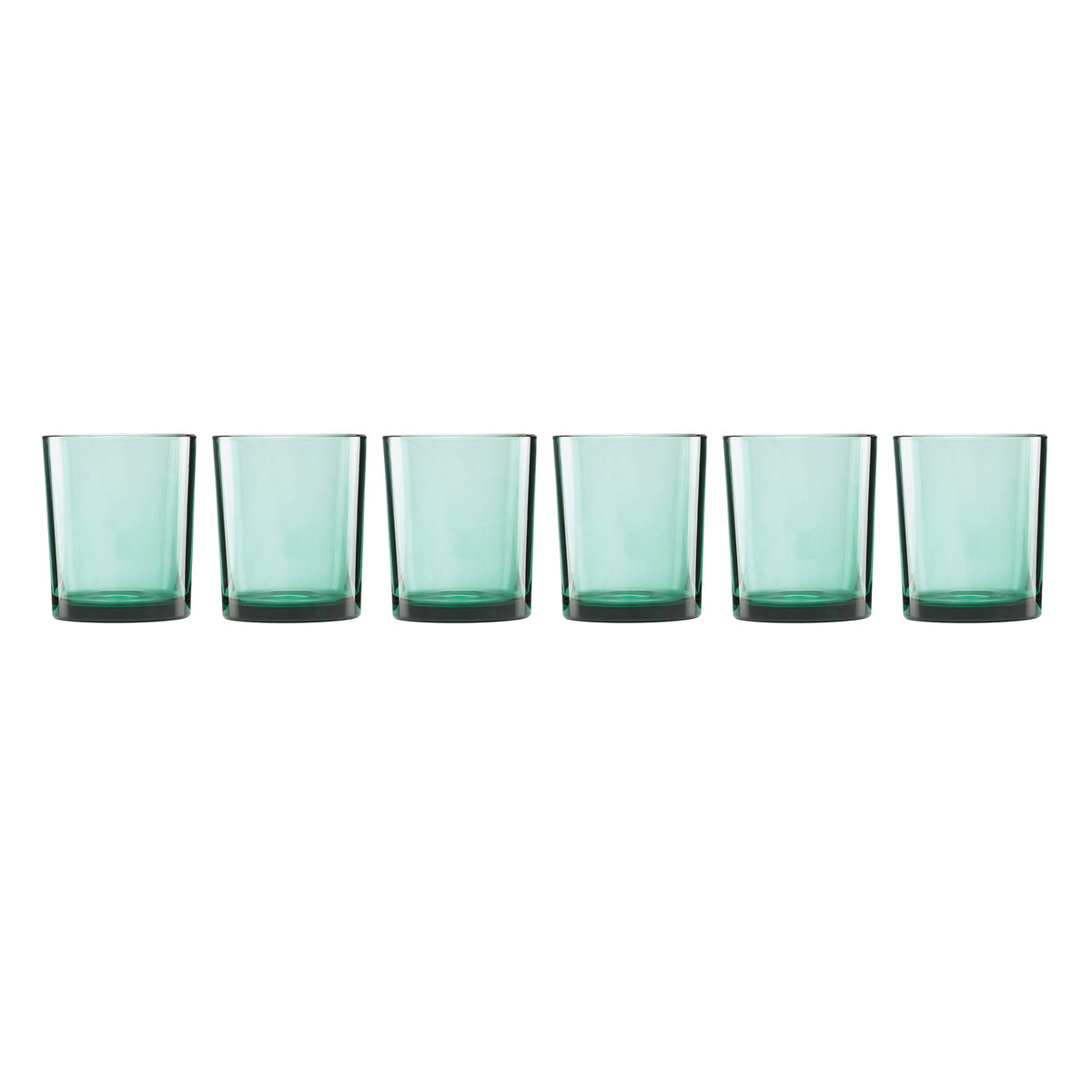 Merry & Bright Stackable Green Tall Glasses, Set Of 6