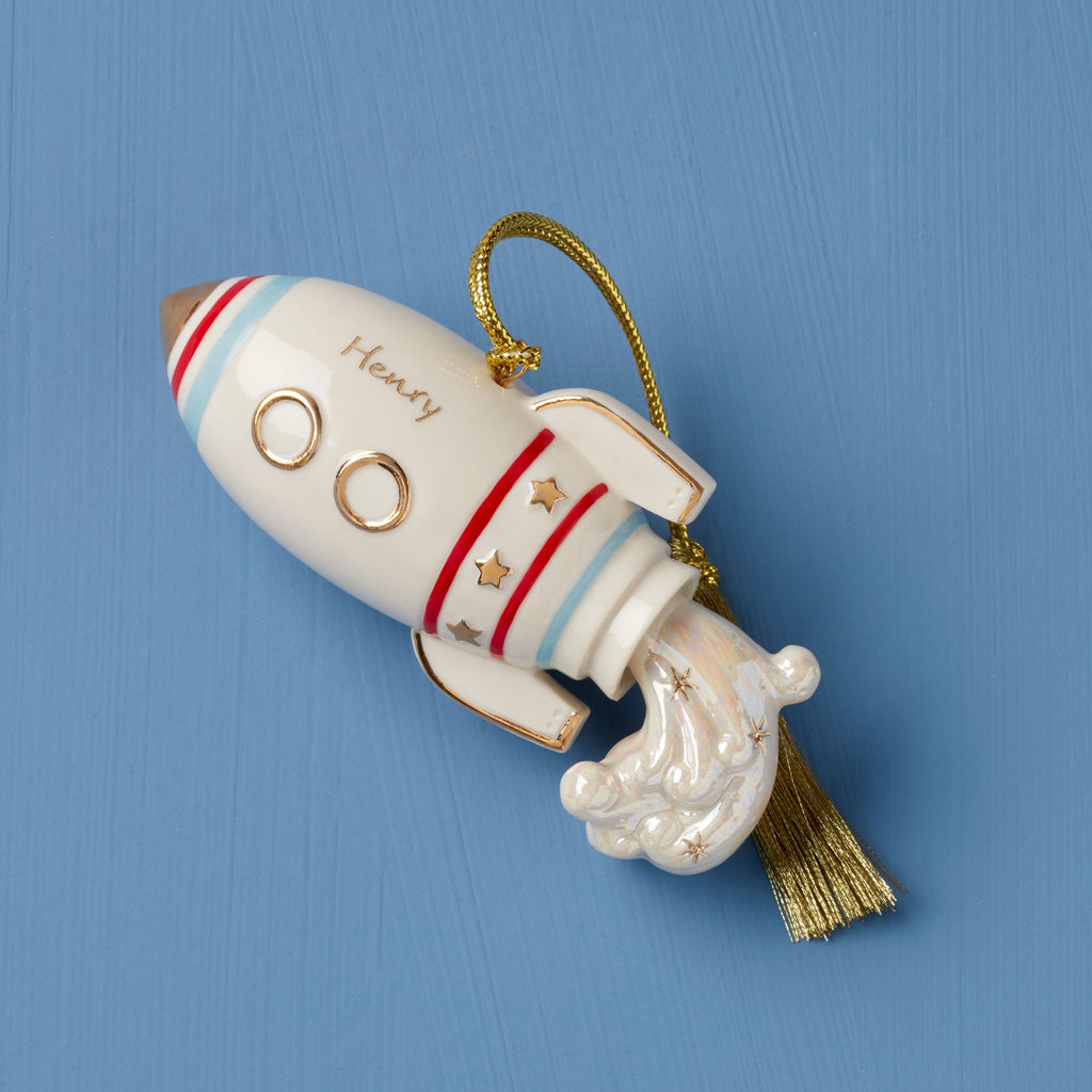 Personalized Rocket Ornament