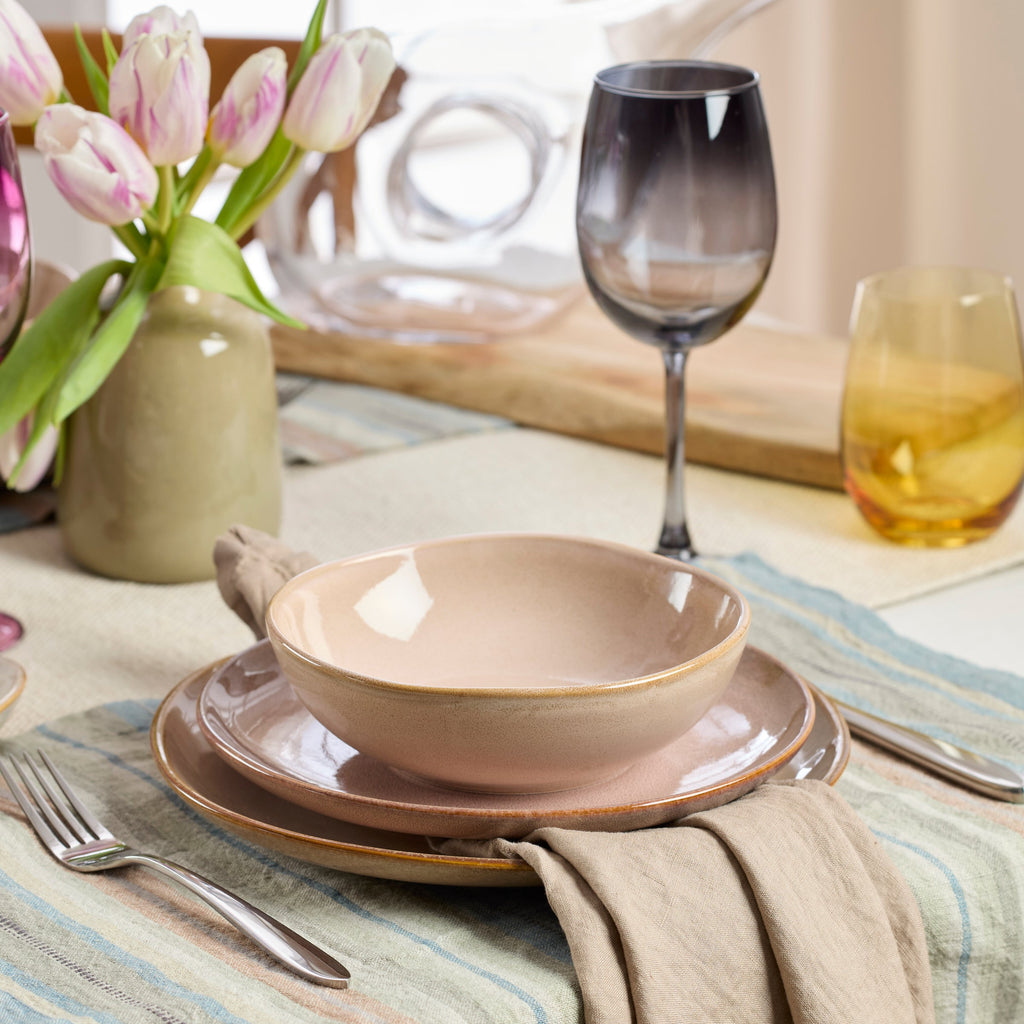 Organic Shades Clay 12-Piece Dinnerware Set