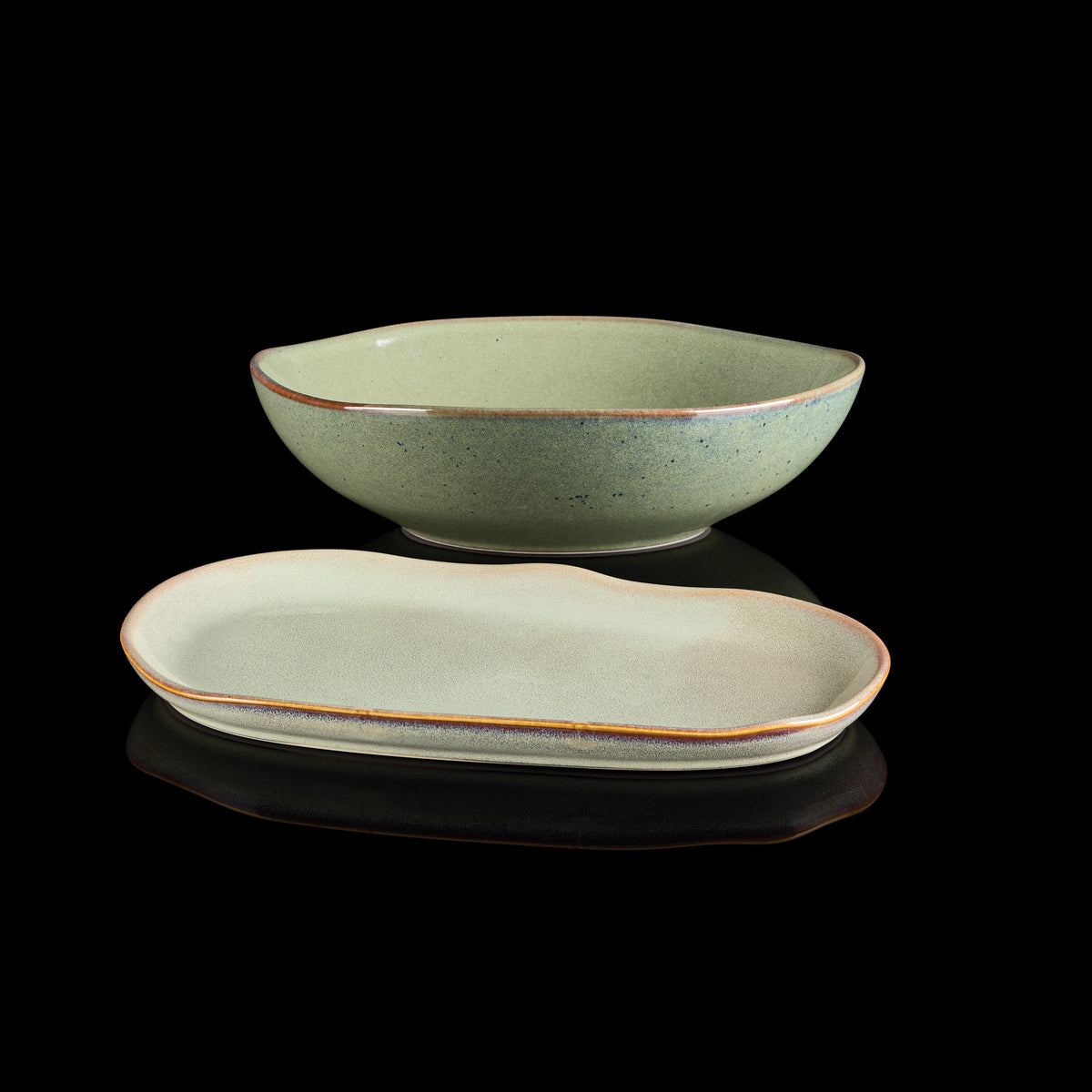 Organic Shades Sage Green 2-Piece Serving Set