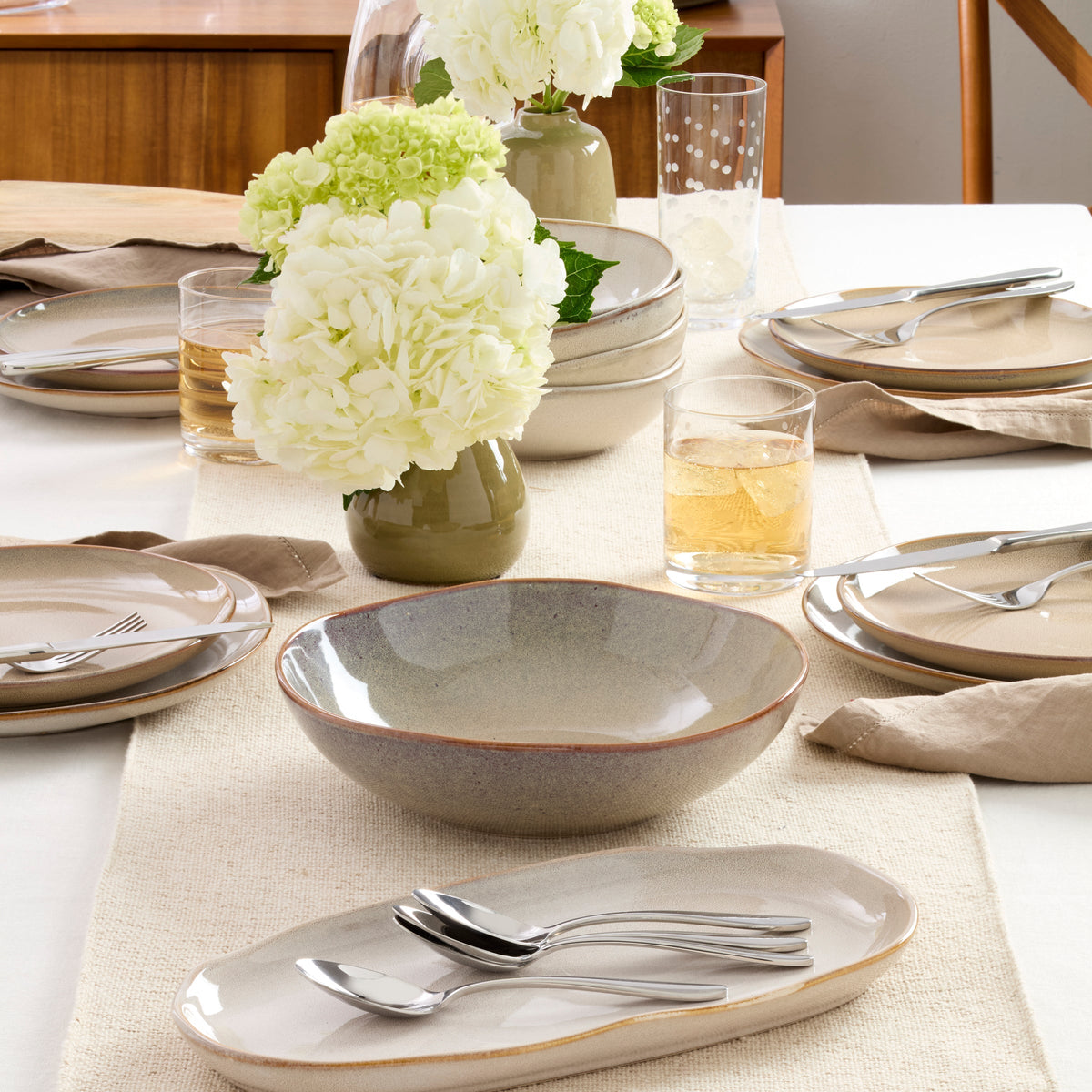 Organic Shades Oatmeal 2-Piece Serving Set