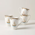British Colonial Tradewind Mugs, Set of 4